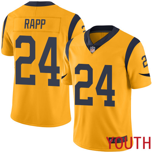 Los Angeles Rams Limited Gold Youth Taylor Rapp Jersey NFL Football 24 Rush Vapor Untouchable